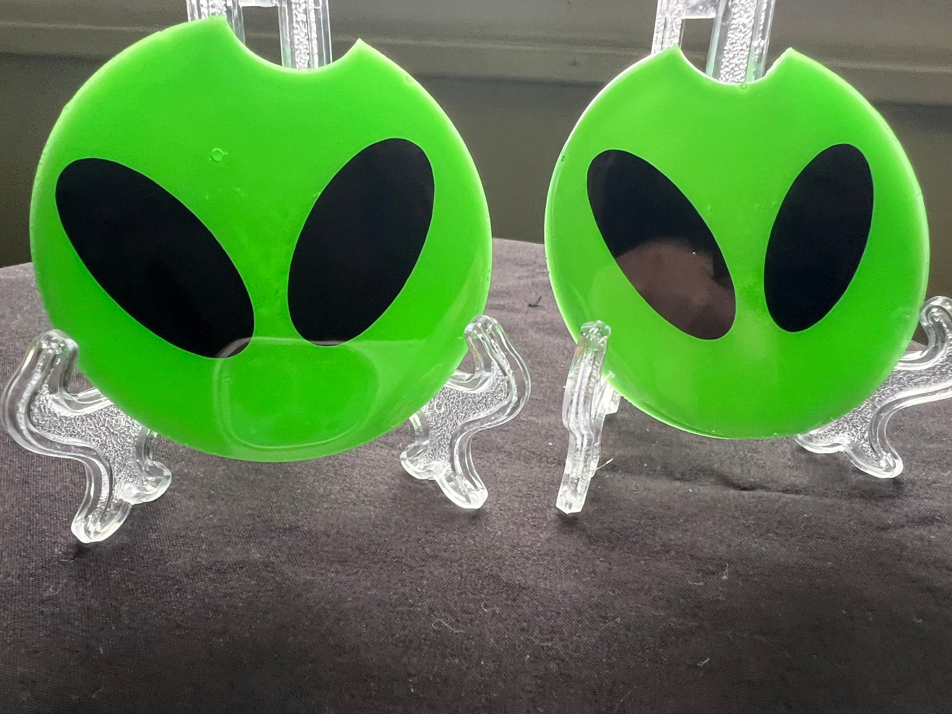 Glow in The Dark Alien Car Coasters (Set of 2)